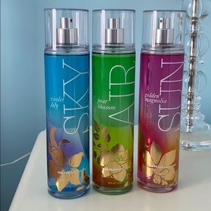 Three RARE Bath & Body Works fine fragrance mists